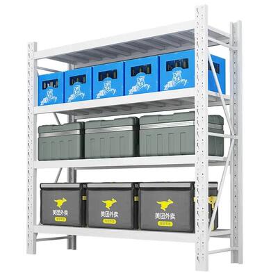 固豪仓储加厚中型仓储货架长200*宽60*高200cm四层白色主架仓库自