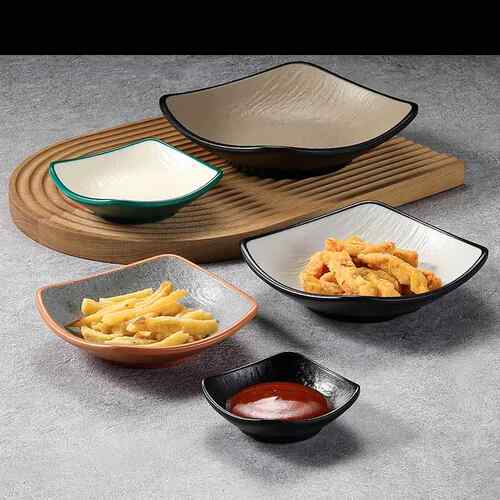 密胺塑料小碟子仿瓷凉菜碟小吃碟火锅店烤肉调料蘸料碟酱油醋碟