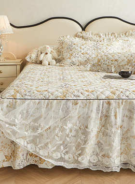 .单8m防滑133棉式#72.保护套蕾丝15m1床床*裙床罩cb家用床垫单件