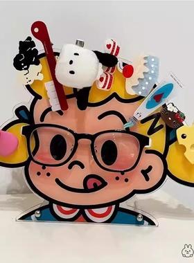 亚克力多功能小红原田眼镜支架书