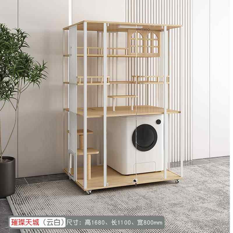 高档全景猫笼子别墅猫柜猫舍内室实家用木猫屋猫咪大超空间房子可