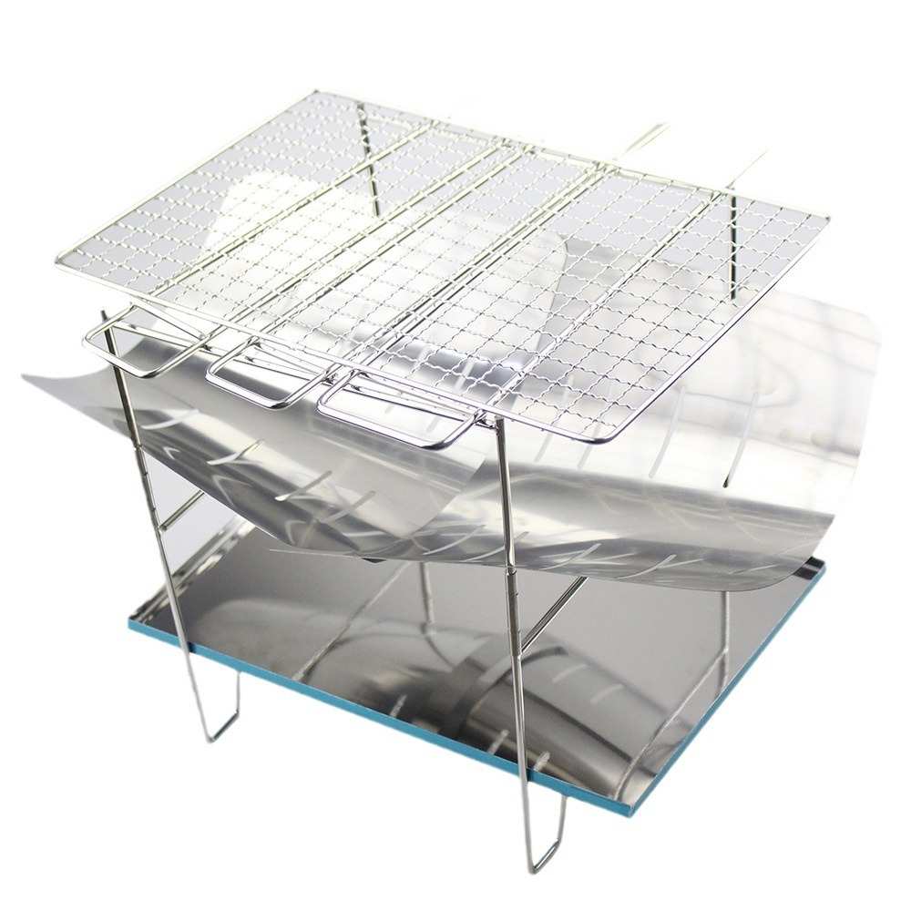 户外折叠支架炉 不锈钢柴火炉  木炭篝火架焚烧架野营野餐烧烤架