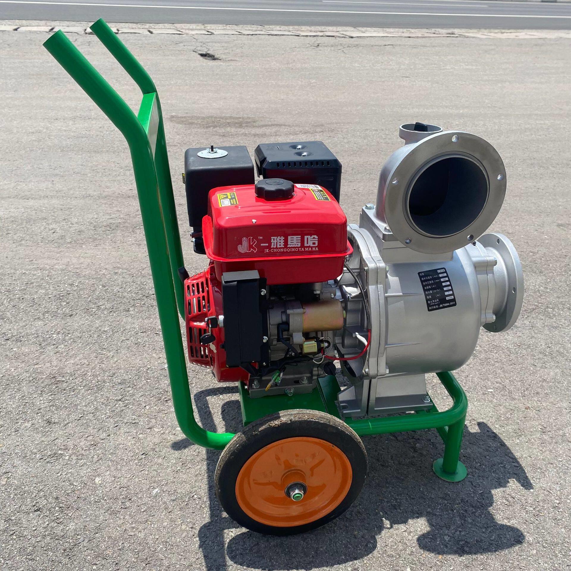 现货直发 6寸双缸汽油机水泵 流量150方 农用小型2寸电启动抽水机