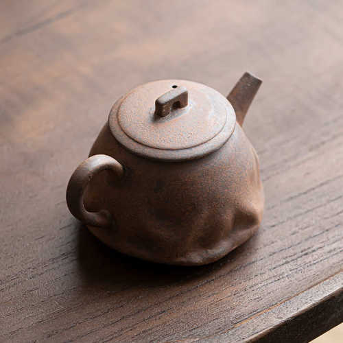岩陶中式复古茶具茶器茶壶手工老泡家用功夫粗执壶泥陶瓷号手小