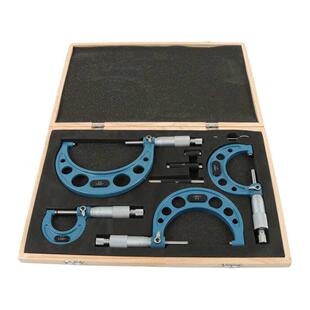 外径千分尺套装 螺旋测微器4件套机械千分尺外径测量0-100mm