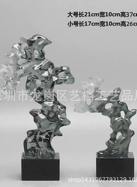 新中式工艺品太湖石家居饰品摆件桌面电视柜玄关创意装饰品现货