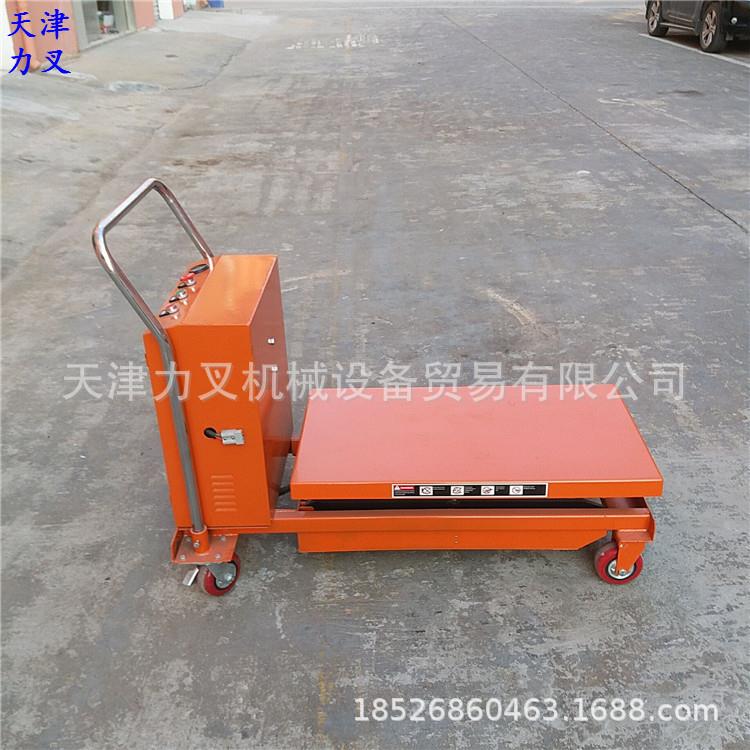 小型升降平台电瓶升高装卸搬运车 半电动升降模具车手推平台车