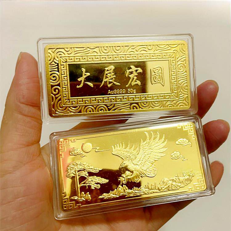 展览红图样品金条铜镀金宽版金店装饰电影拍摄道具桌面装饰