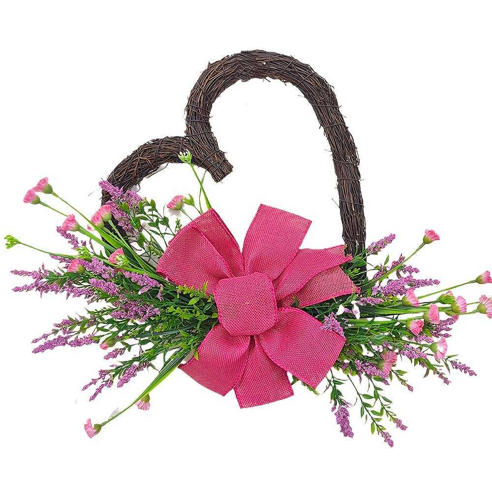 春节花环节日简约爱心造型户外家居门挂装饰手工编织仿真花,节庆用品/礼品,吊顶纱幔,淘宝优惠券,粉丝福利购,淘宝优惠卷