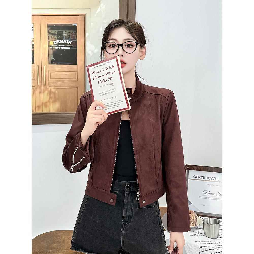 MONLOUVE秋装外套2025年新款时尚休闲洋气小个子春秋爆款女装短款