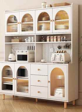 高款油风餐靠边F97HHM6J柜墙一体家用厨房轻客奶厅酒柜现代简约奢