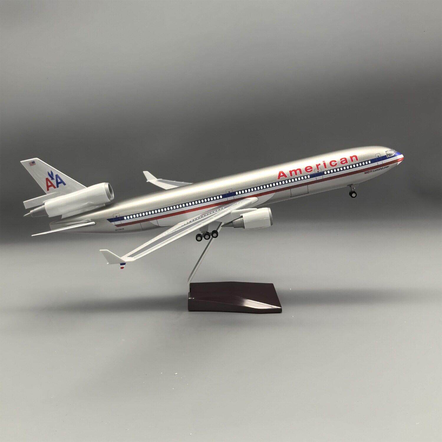 47cm 麦道MD-11 麦道-航空 1/130 美国飞机模型静态摆件美国麦道