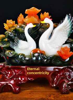 永结同心天鹅摆件婚房装饰品送朋友新人婚礼结婚礼物创意婚庆礼品