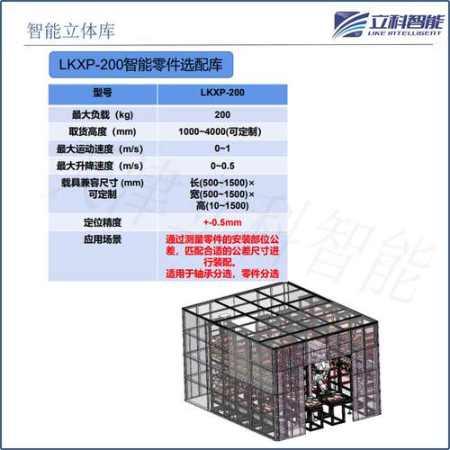 20-200kg自动化立体库智能立体仓库设备存取方便操作简便化