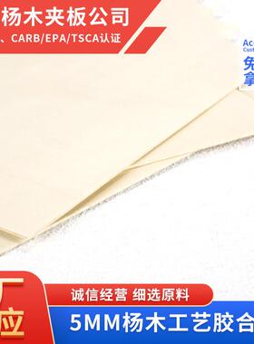 杨木胶合板5mm实木木板片板材原木定尺寸面板板子雕刻板FSC制作