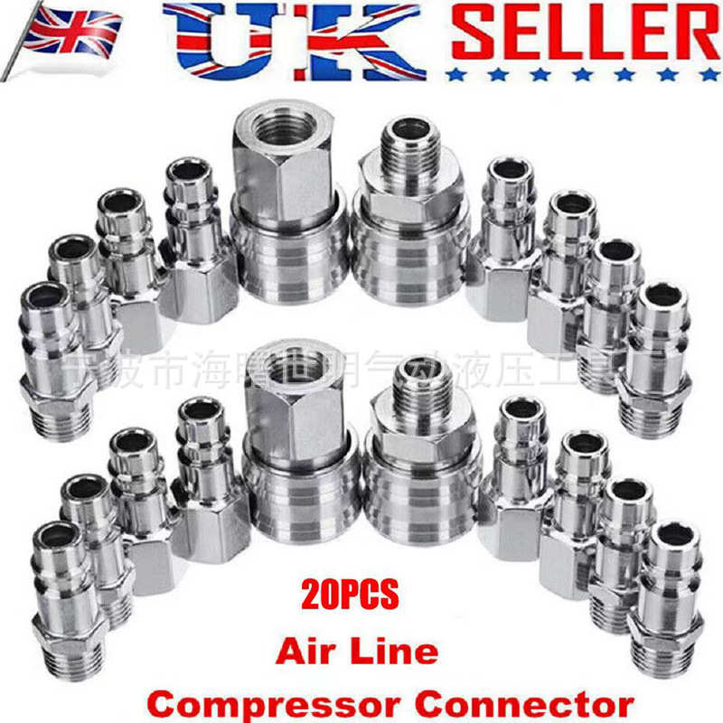 接头接头/ 母头件套20接头芯1插4bsp头快速气管公式 欧式外螺纹德