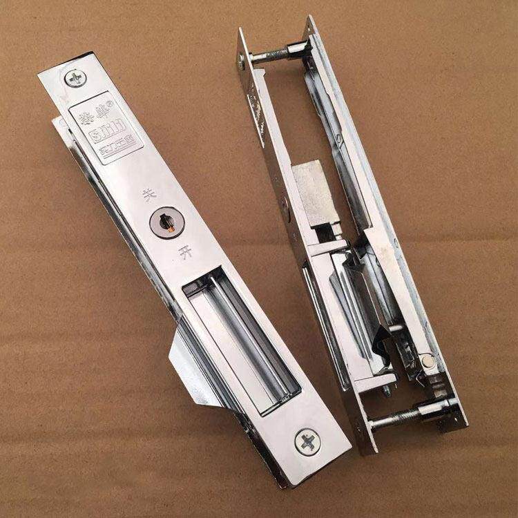 90荣华门锁老式铝合金门窗双面钩锁自动弹簧勾锁平移门锁阳台碰锁