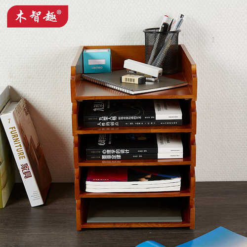 整理木质可办公桌桌上收纳盒收纳盒桌面柜盒木制桐木书桌叠加折叠