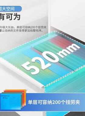 卡箱挂劳柜办公室A4文件柜FC二斗四斗档案柜子拆装带锁资料柜斗柜