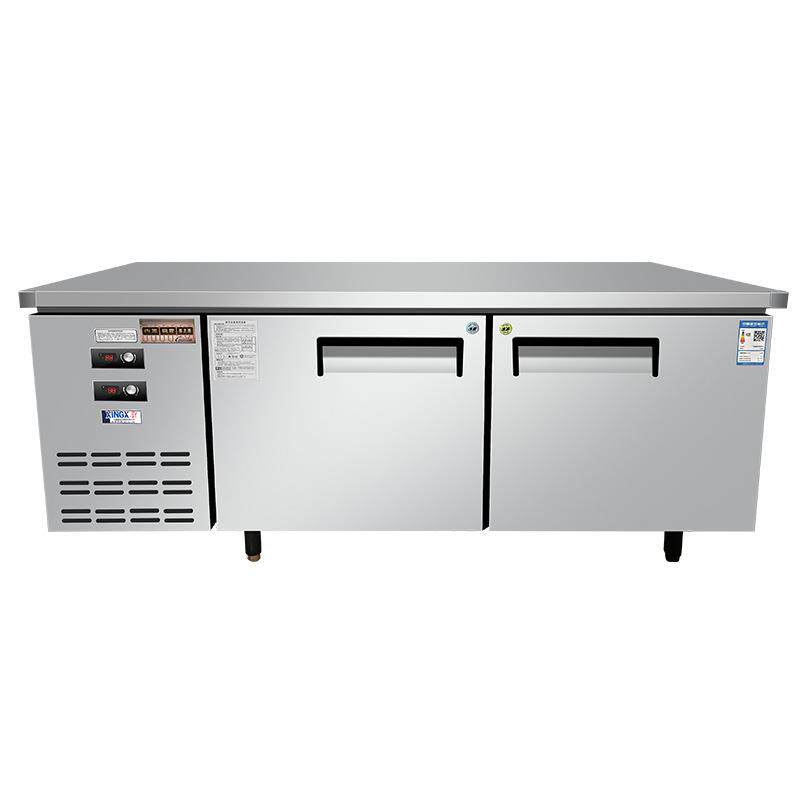 星星冰柜卧式商用工作台冰箱不锈钢平冷藏冷冻厨房操作台地柜冷柜