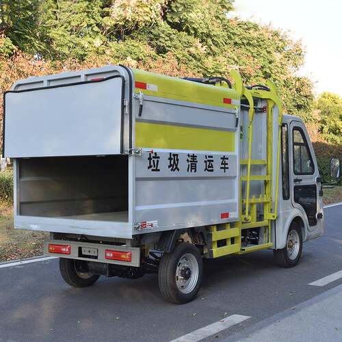 侧挂桶电动环卫垃圾清运车小型餐厨学校物业保洁垃圾运输车