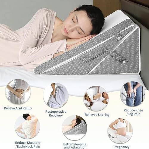跨境床楔形枕带拉链可拆洗可调节睡眠记忆睡眠床垫腿枕三角楔形枕