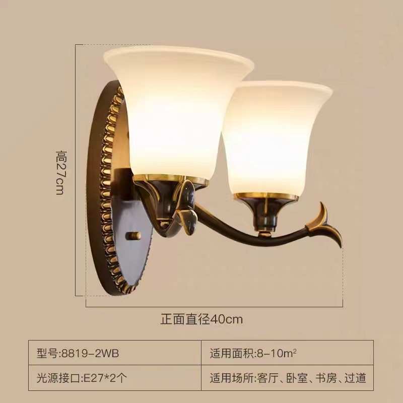 美式灯大气吊灯别墅奢华现代铜餐厅欧式简约客厅玉石卧室吊灯全