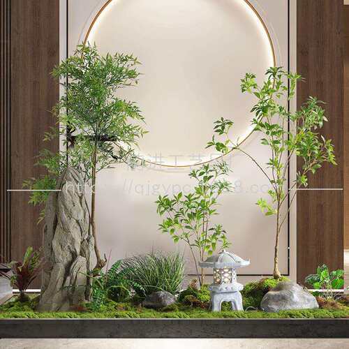 人造绿植景观室内仿真植物造景组合中式餐厅门头橱窗网红绿植装饰