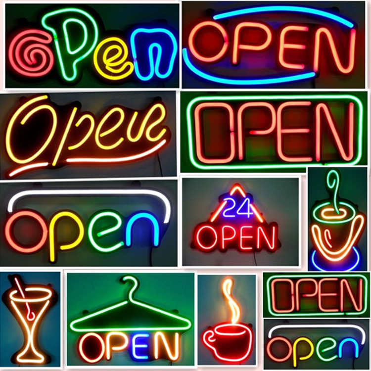 出口柔性霓虹灯带广告牌 发光字 LED灯牌pizza 招牌霓虹灯