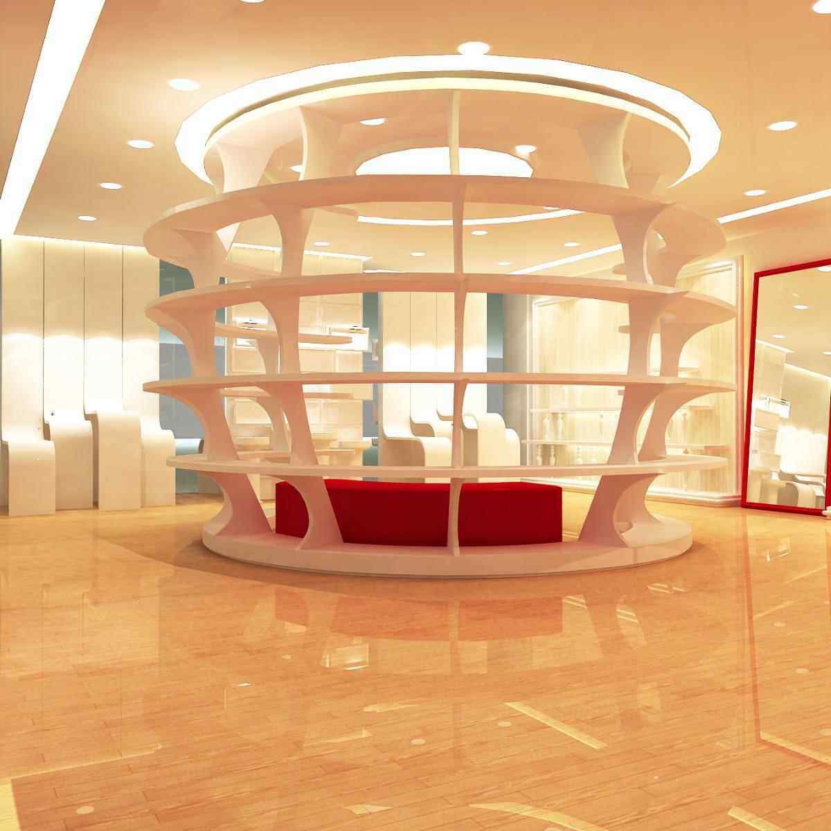 鞋店展示架定制专卖店名牌鞋子展示柜整店设计靠墙展柜烤漆中岛柜