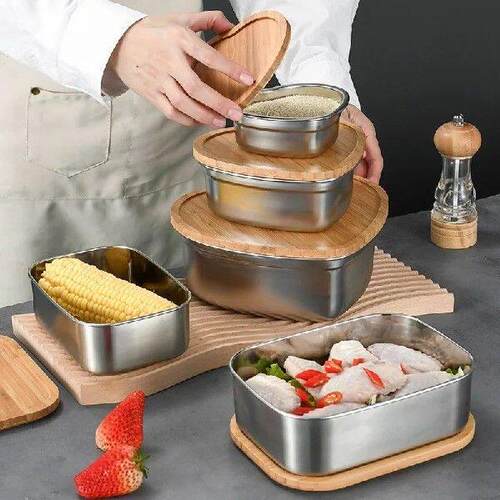 Heart Shape Portable Stainless Steel Bento Lunch Box Sealed