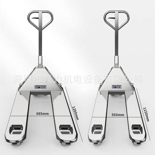 2吨04不锈钢手动叉车手动不锈钢搬运车SUS04不锈钢托盘液压叉车
