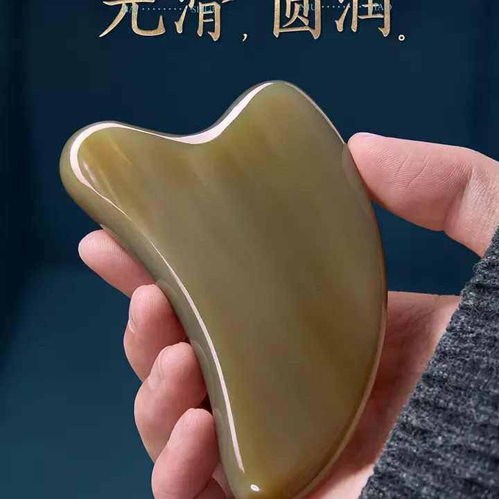 手工天然白水牛角牛角刮痧板家用通用按摩面部美容刮女提拉紧塘铭