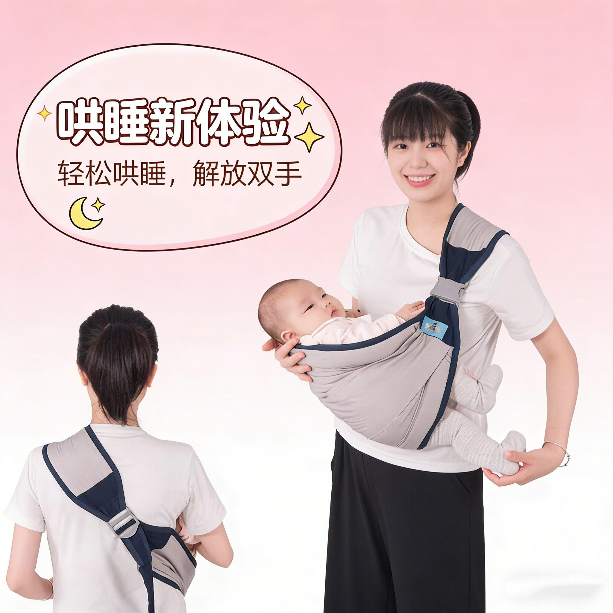 婴儿抱婴袋新生儿多功能透气背巾四季通用简易外出抱娃神器两用