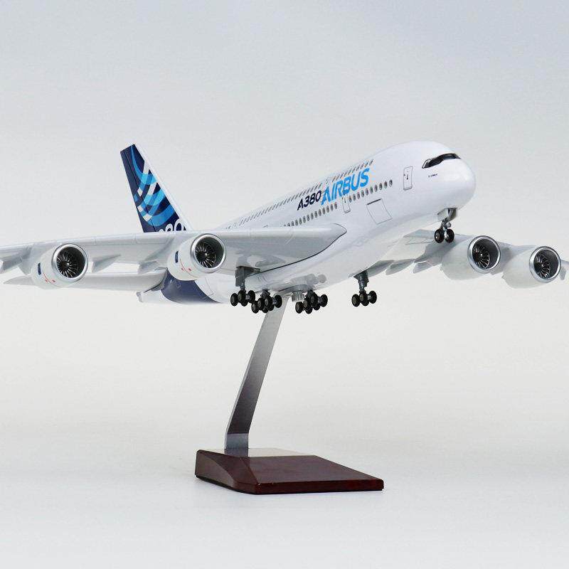 航空飞机模型空客380原型747静态仿真拼装航模带起落架带灯光