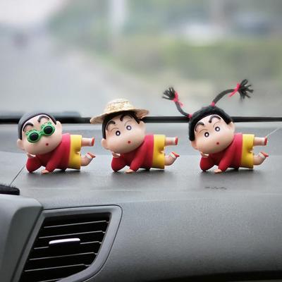 双马尾蜡笔小新有趣的车载摆件车尾挂件车内中控台小野汽车装饰品