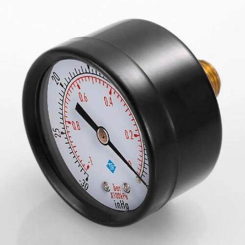 50mm Face Vacuum Manometer 0~-30nhg 0~-1Bar Mini Dual Scale