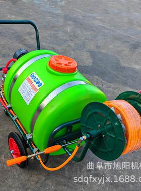 220V养殖消毒降温喷洒机160升推车式电动喷雾器家用手推式打药机
