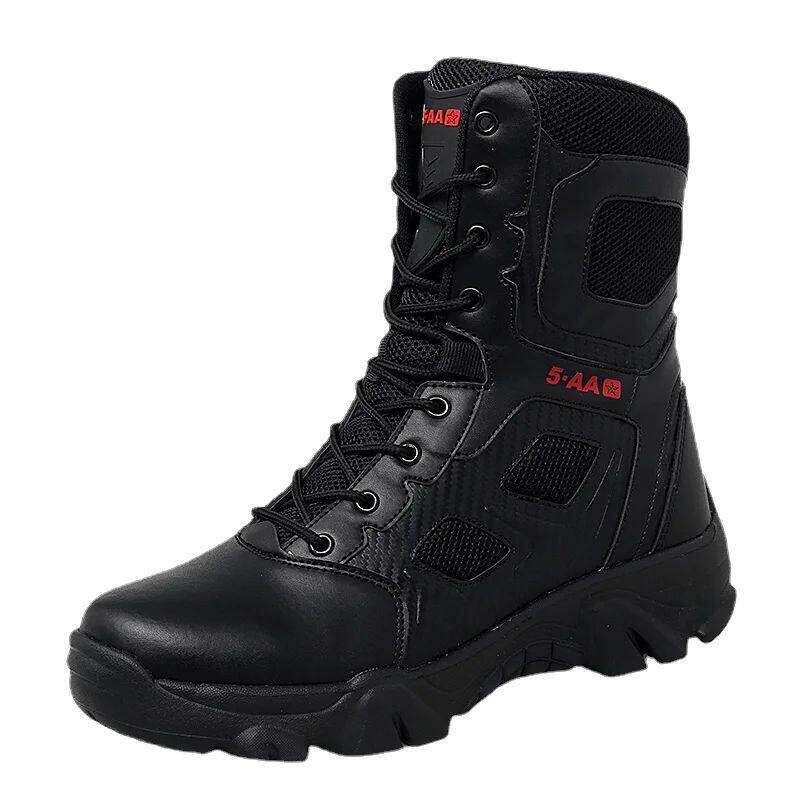 Men Tactical Military Boots Mens Casual Shoes Leather SWAT A