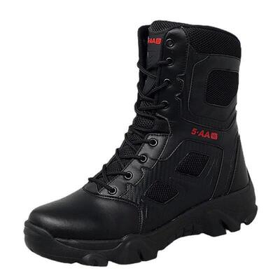 Men Tactical Military Boots Mens Casual Shoes Leather SWAT A