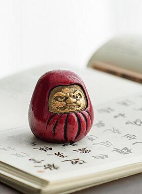 铁达摩 日本进口南部铁器 铸铁文镇书镇镇纸平安开运书房摆件礼物