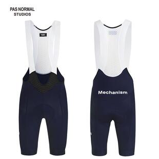 高档PNS 高品质 Mechani竞sm 技型暗纹高弹海绵坐带垫骑行背裤 短