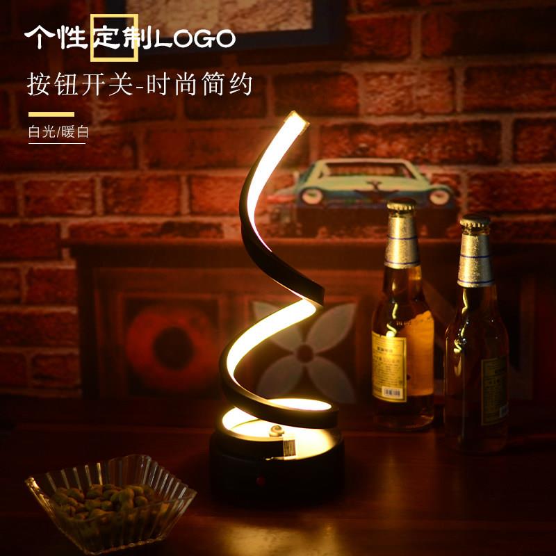 led充电酒吧台灯七彩清吧夜店饭厅ktv个性创意小夜灯氛围酒吧桌灯