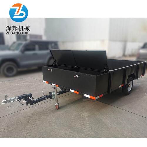 两轮厢式货物转运拖车 平板拖车 农用运输拖车 牵引式运输拖车