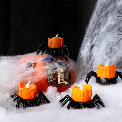 2pcs Halloween jack-o lantern LED candle light night Props