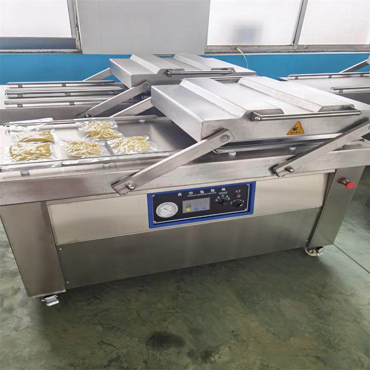 地道烤肠800型双室真空包装机海参抽真空包装设备双室真空包装机