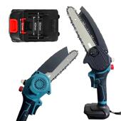 充电式 4寸锂电电链锯木无线寸手单伐木锯小型户外园艺电4902动链