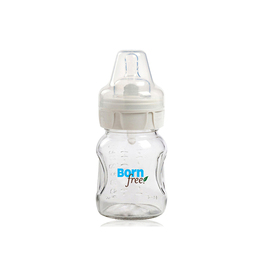 美国bornfree玻璃防胀气宽口径奶瓶pp160ml