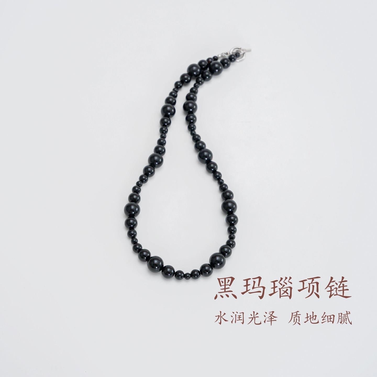 普陀山文创黑玛瑙项链显白叠戴链