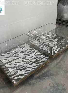 约现代样轻74999奢酒店大堂售楼部板房亚克力茶几公室办客厅简装